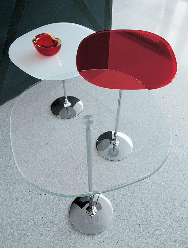 TULIP SHAPED Round glass coffee table TULIP SHAPED Round glass coffee table
