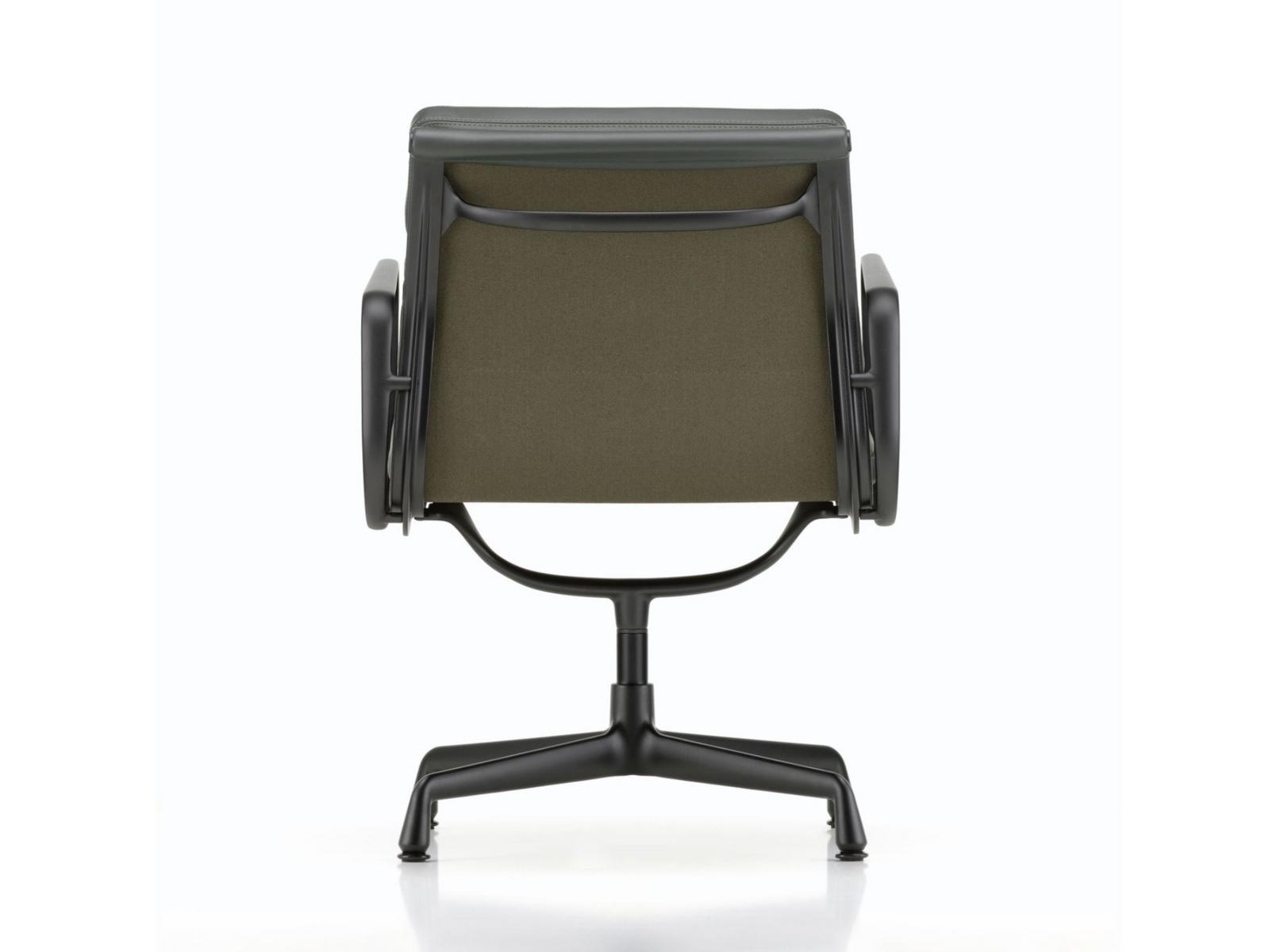 SOFT PAD EA 208 Swivel leather chair with 4-spoke base with armrests