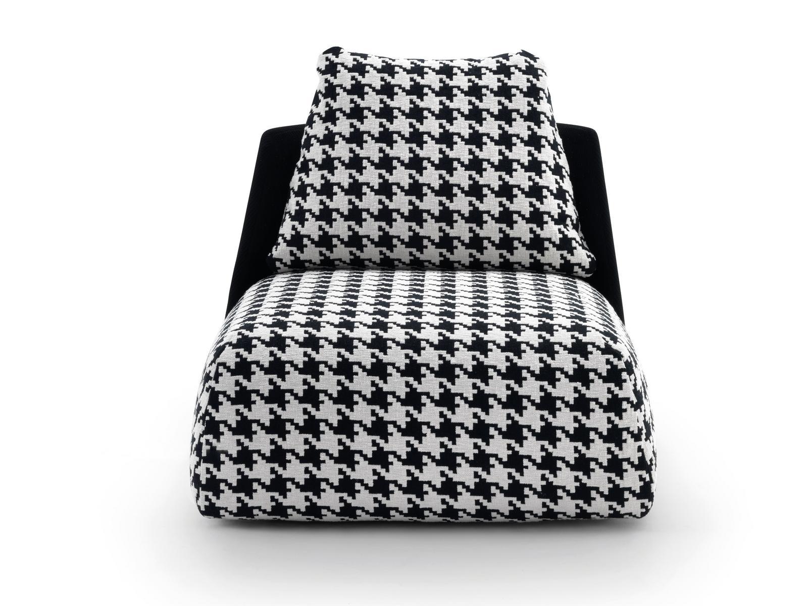 BUTTERFLY Upholstered fabric armchair with removable cover