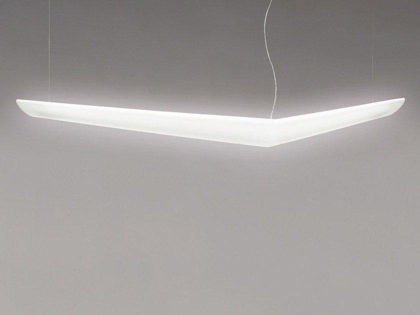 MOUETTE ASYMMETRIC Direct light fluorescent polypropylene pendant lamp