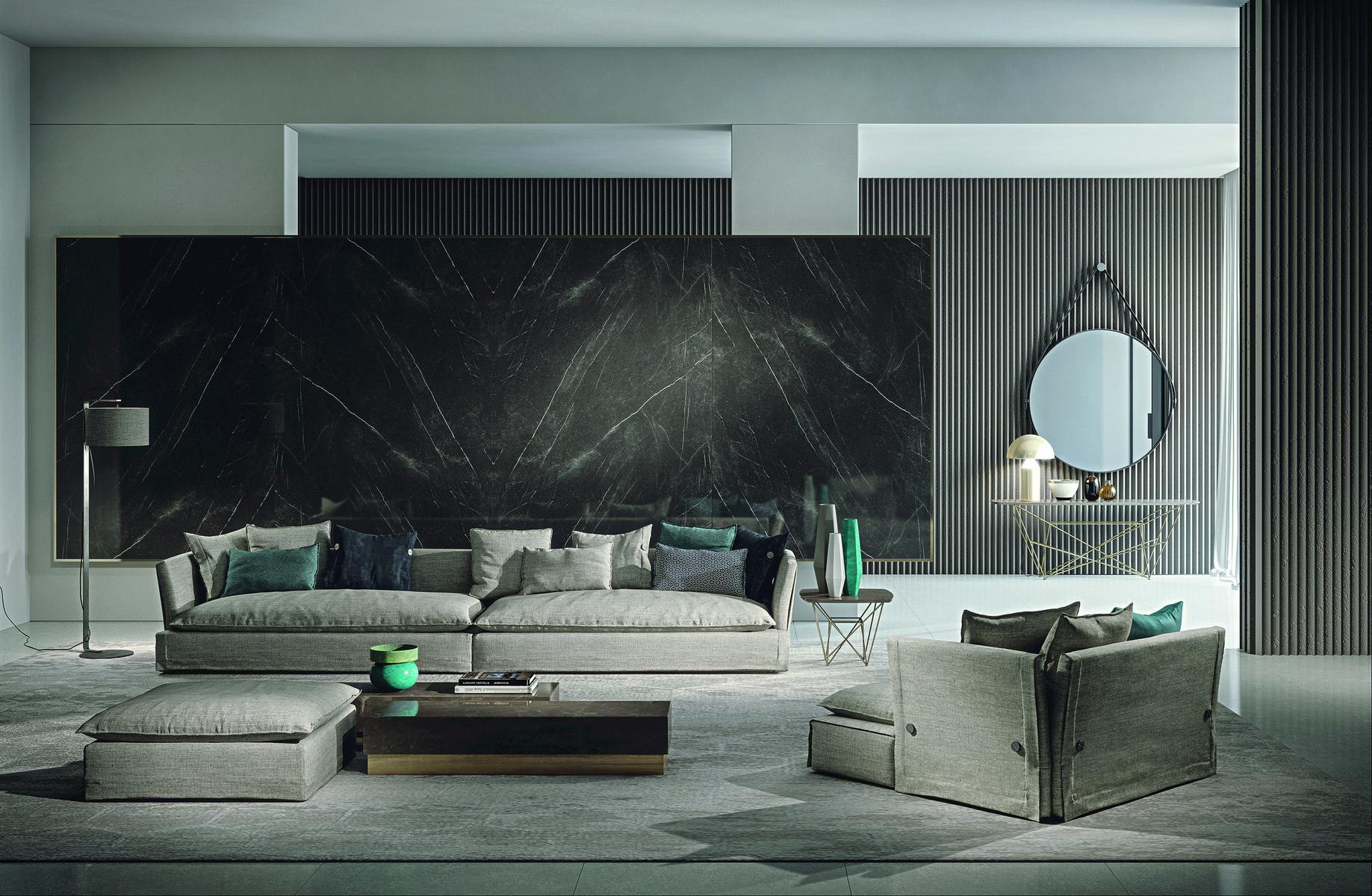 KIMONO Sectional upholstered fabric sofa KIMONO Sectional upholstered fabric sofa