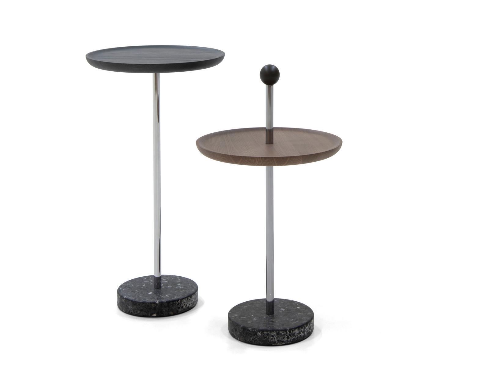 CONTRALTO Round wooden coffee table