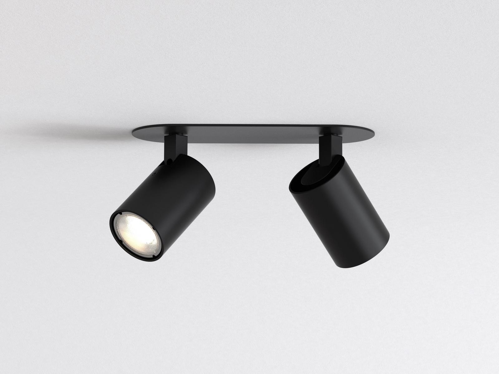 ASCOLI TWIN RECESSED LED adjustable round metal spotlight