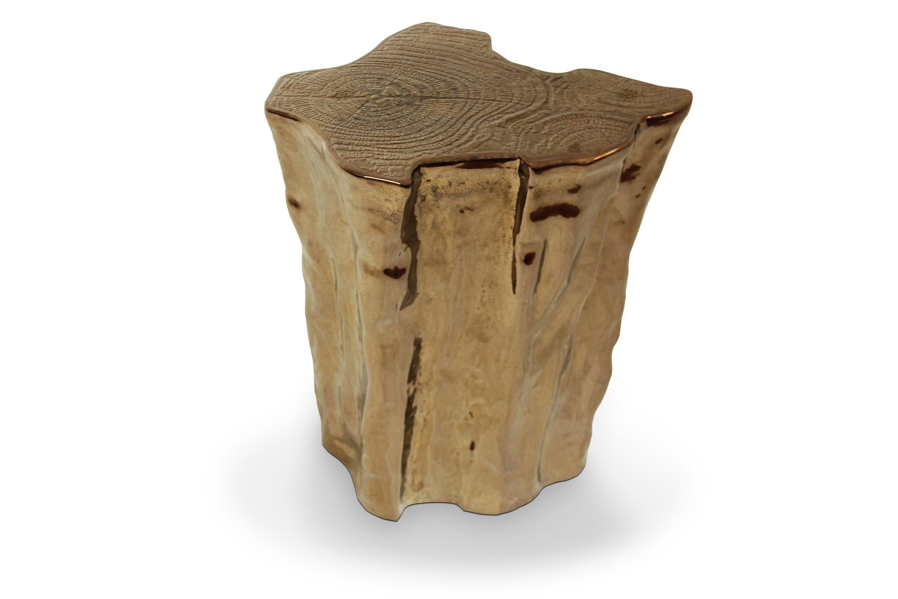 EDEN CERAMIC Brass side table