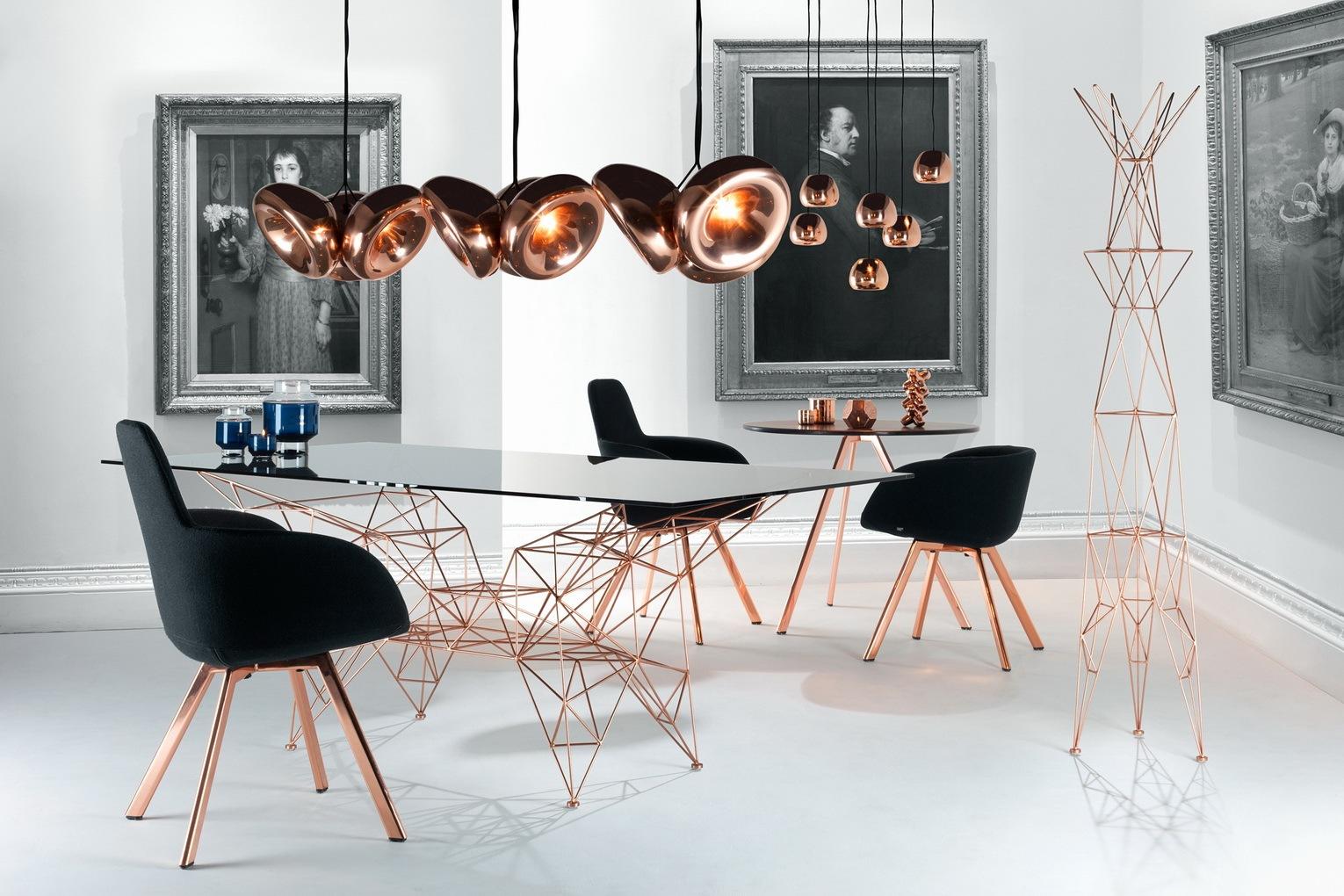 VOID Copper pendant lamp in a contemporary style