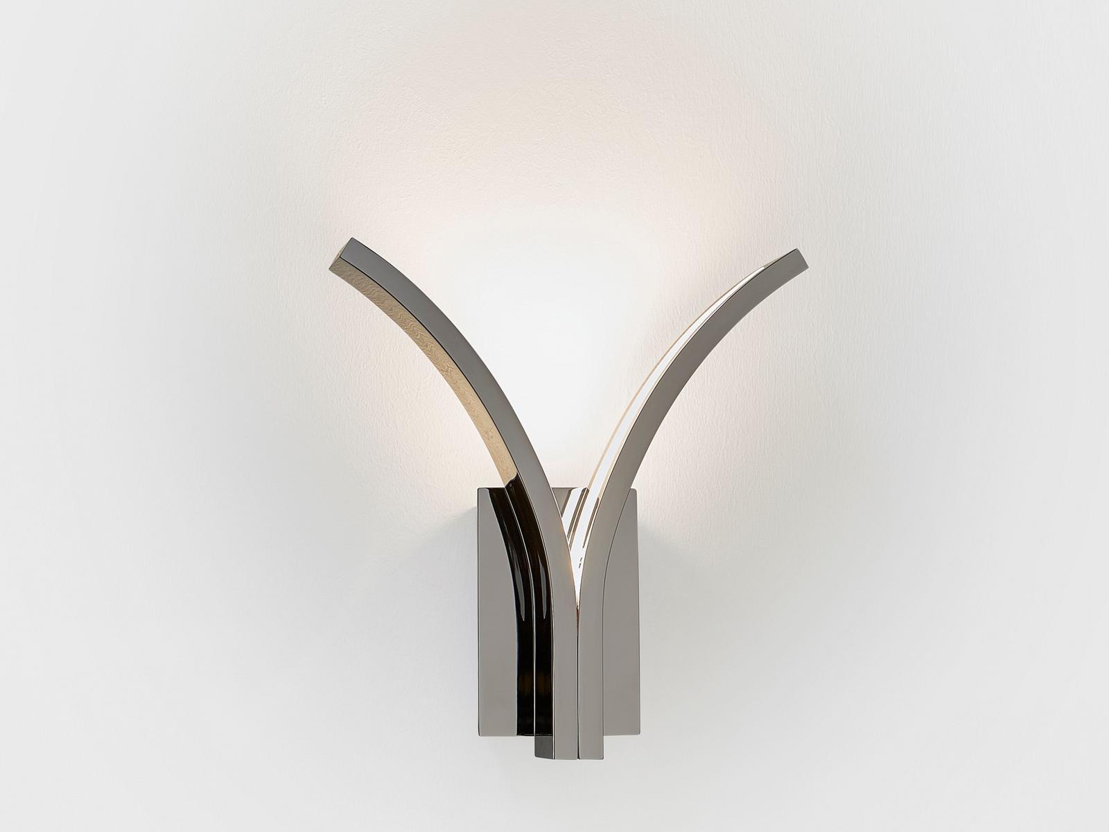 STREAM W2 LED indirect light metal wall lamp with fixed arm