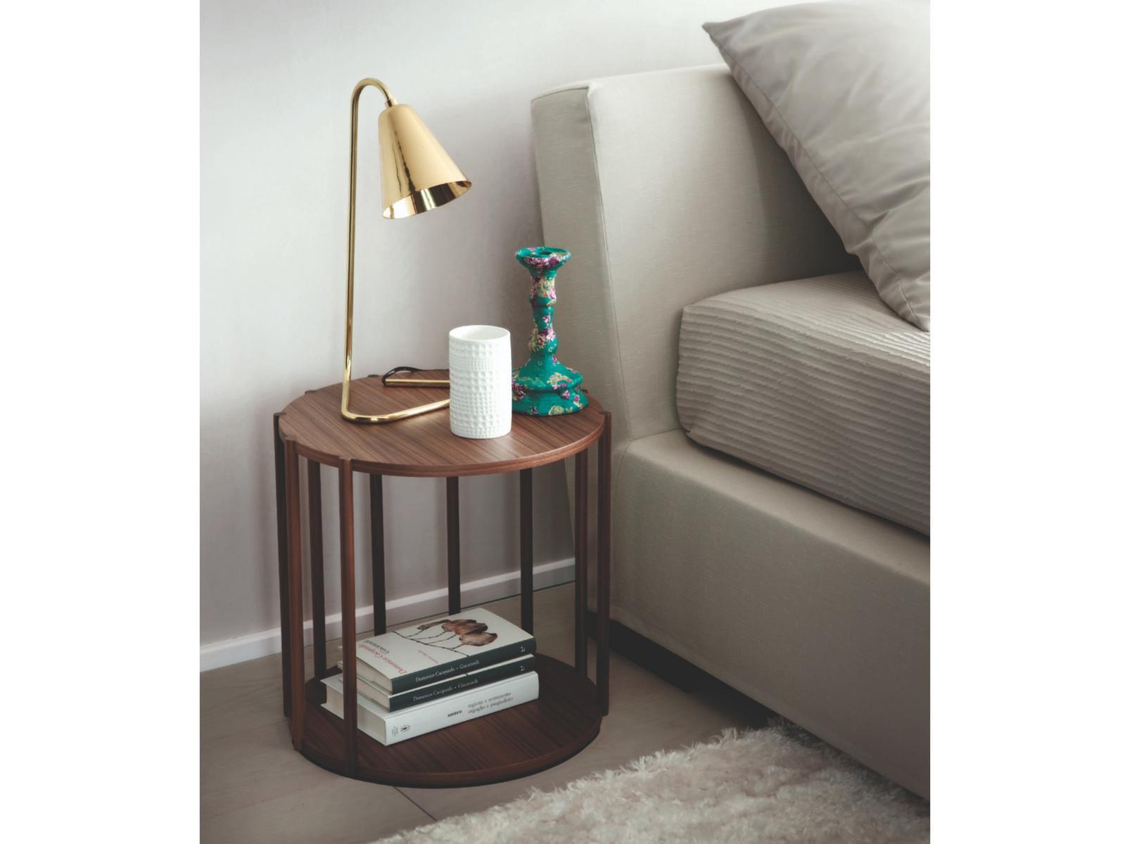CELL Round wooden coffee table