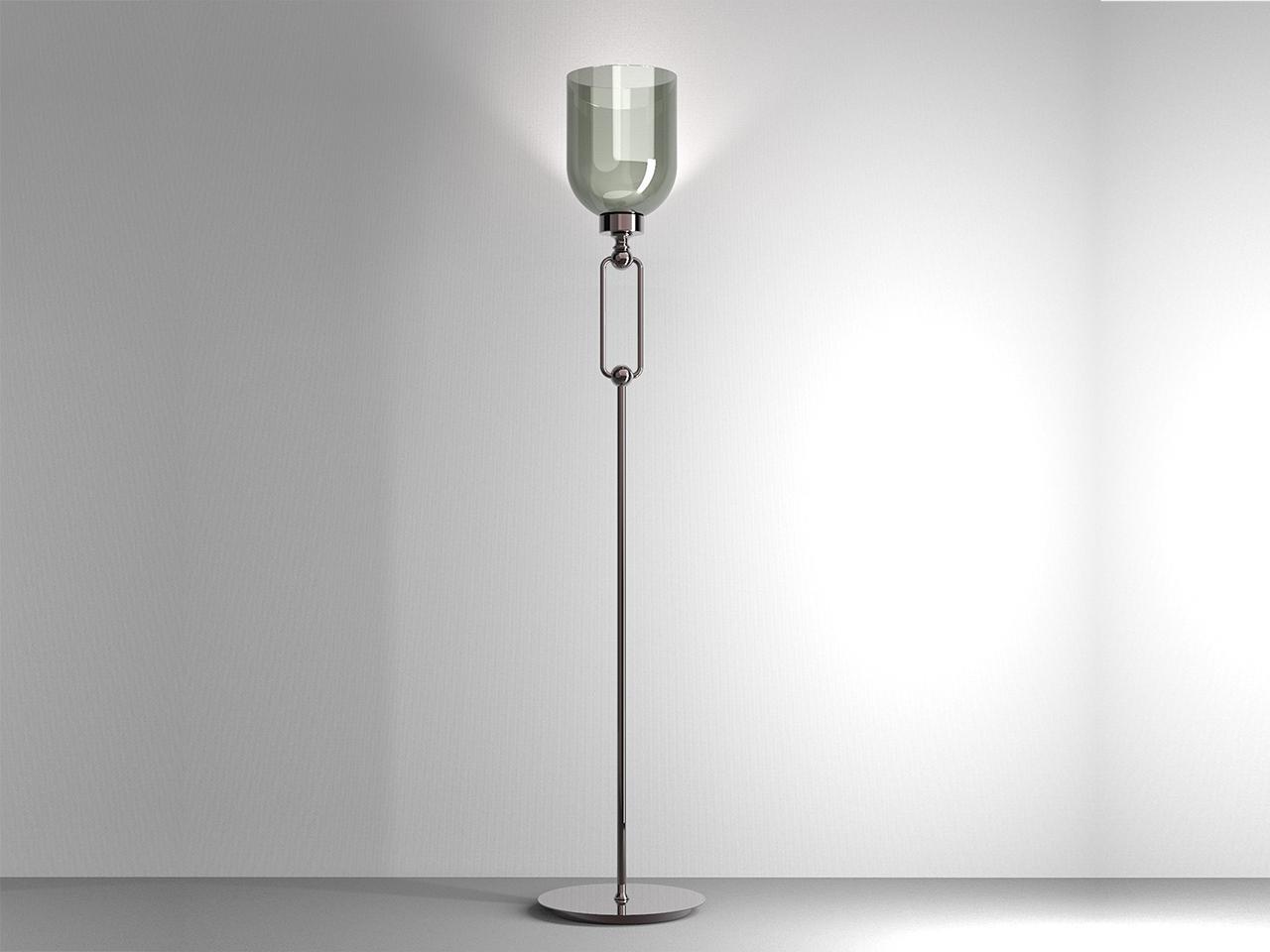 VALENTINA 4025/P LED blown glass floor lamp with dimmer