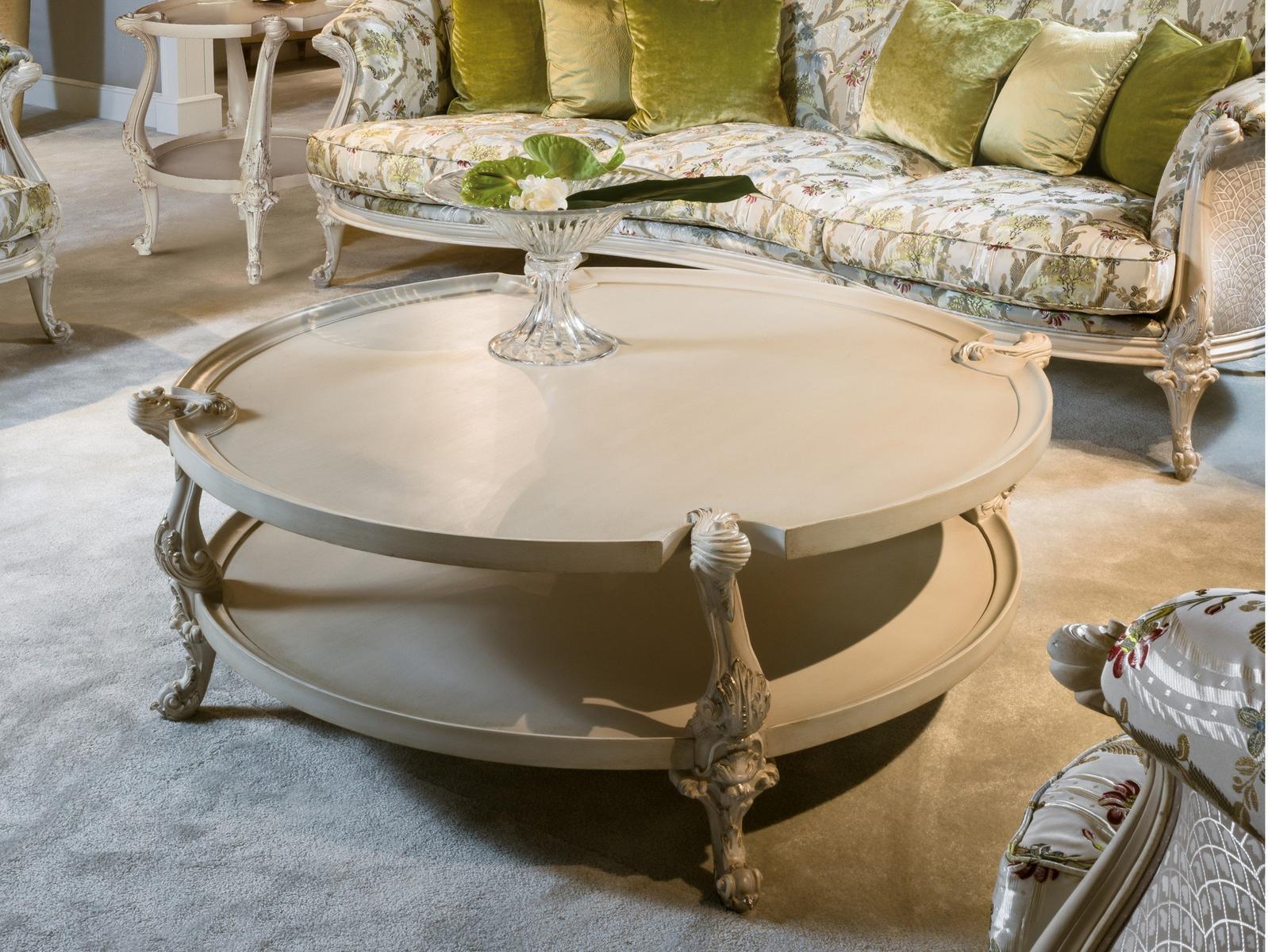 4960 Round coffee table with storage space