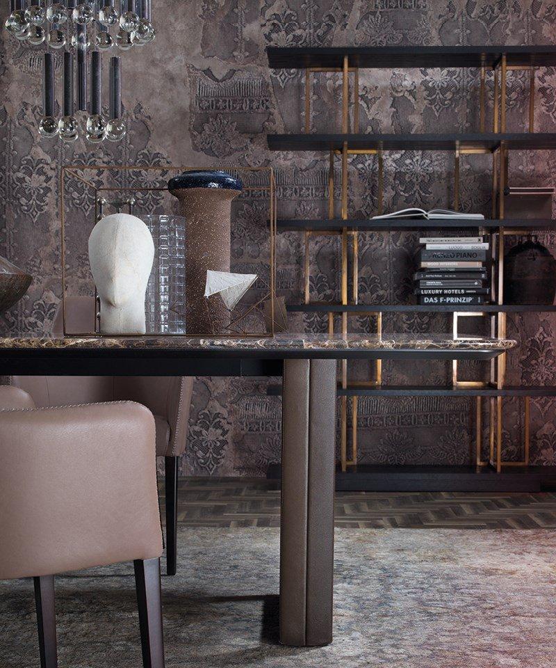 B130 Rectangular marble table