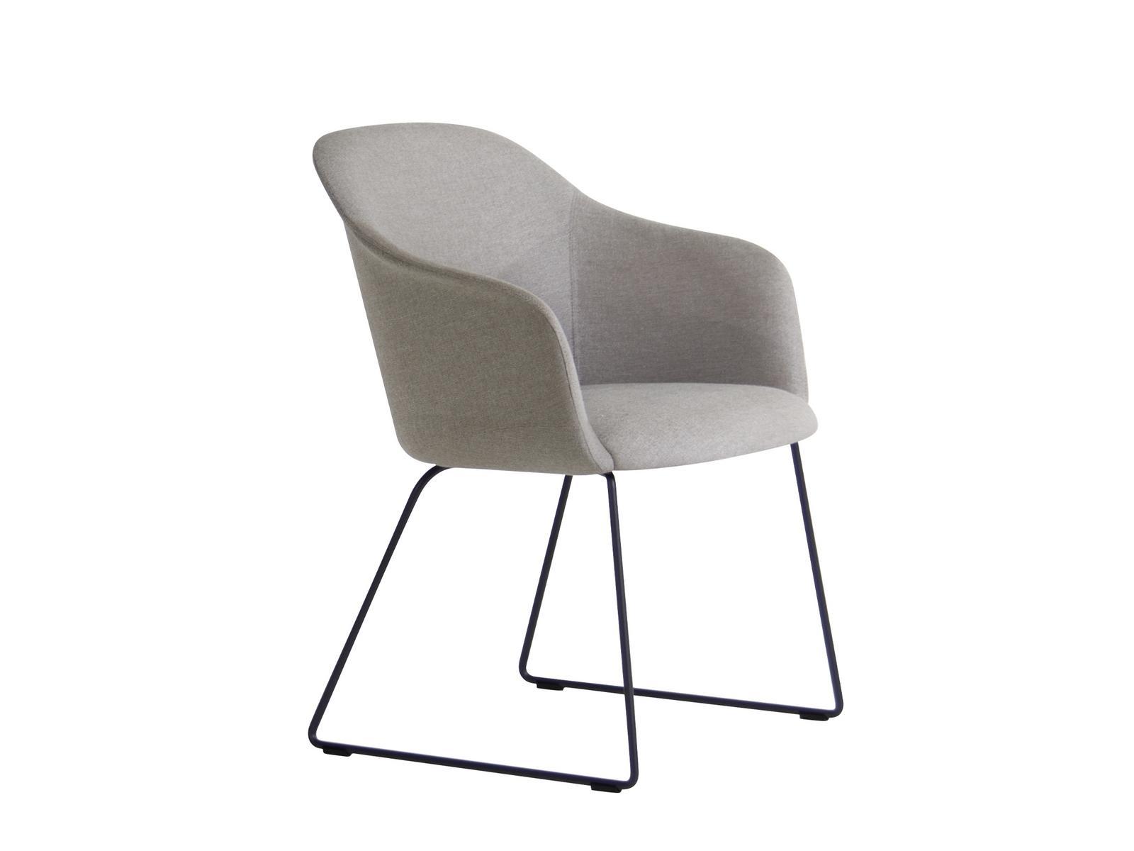LYZ 918 PSLI Sled base fabric easy chair with armrests