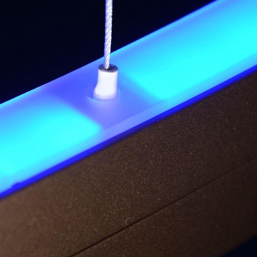 DOPPIO LED glass and aluminium pendant lamp