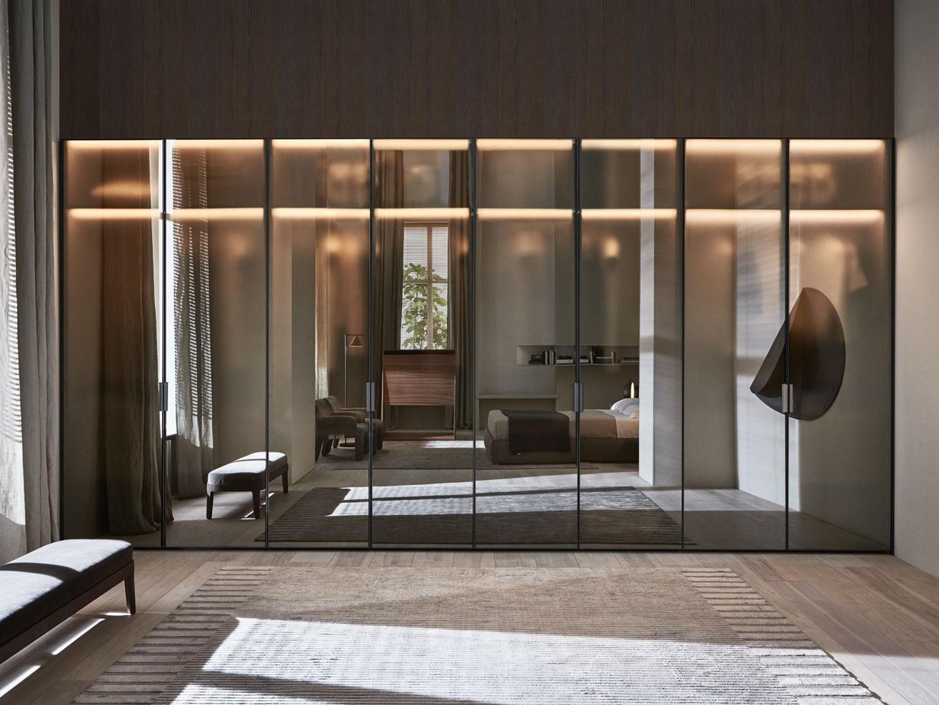 GLISS MASTER WINDOW Hinged glass cabinet door for wardrobes