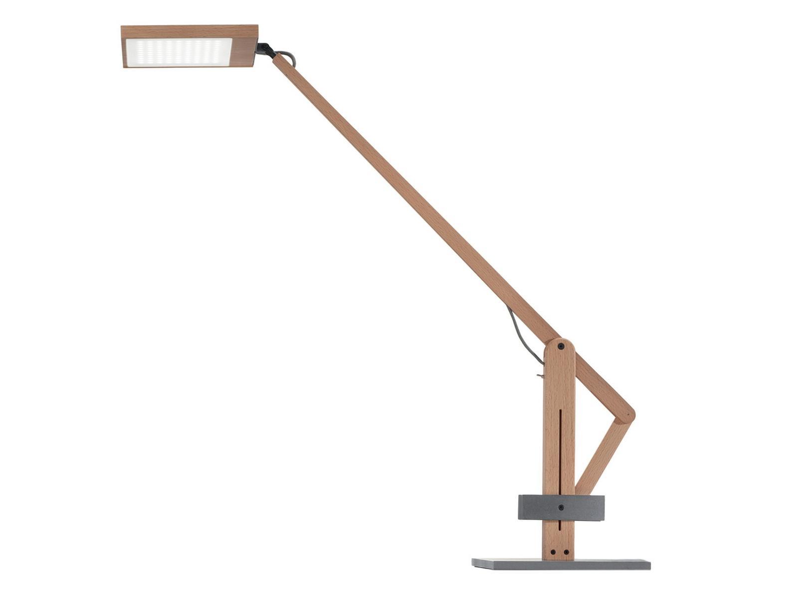 LEVA EVO T LED adjustable beech desk lamp