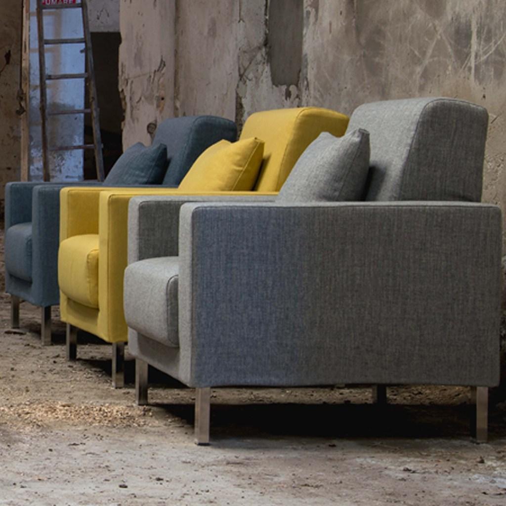 CUCCIOLO Fabric armchair with armrests