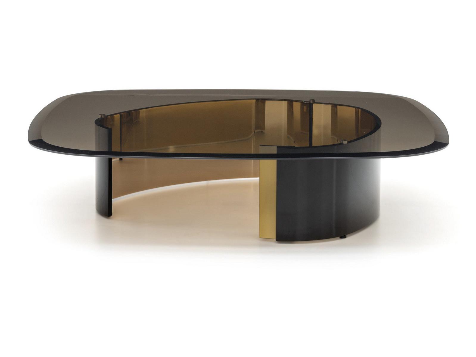 BANGLE Square glass coffee table for living room