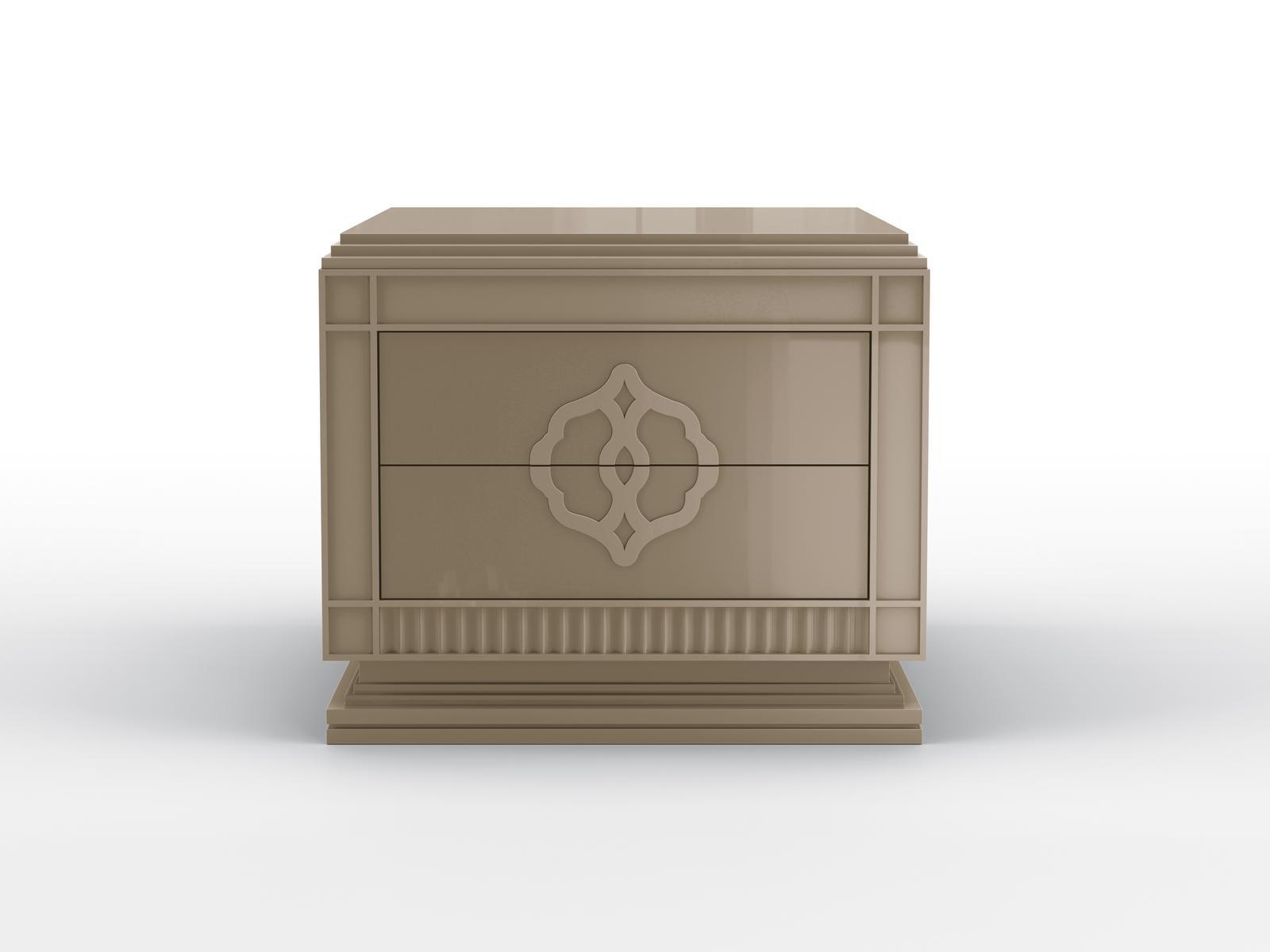CLARK Rectangular bedside table with drawers