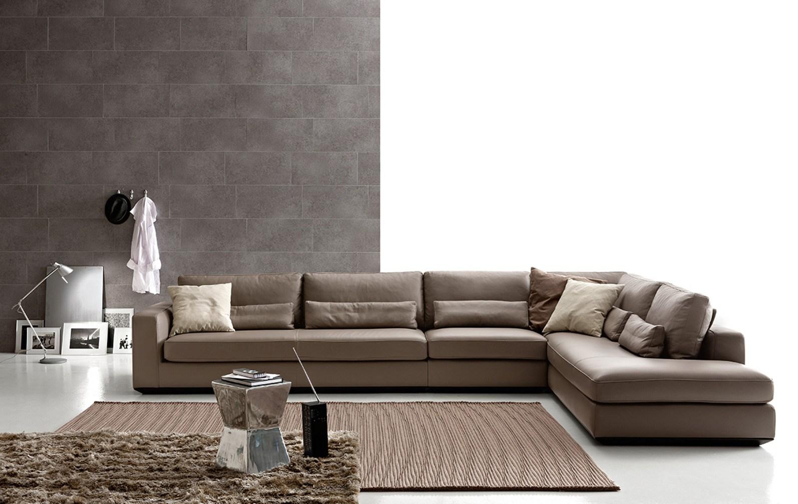 LOMAN LEATHER Corner sectional leather sofa