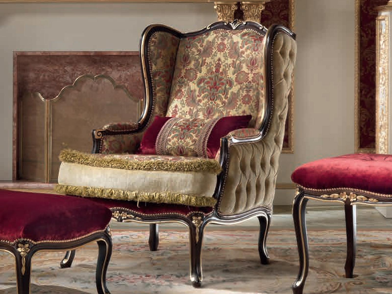 14407 Bergere fabric armchair