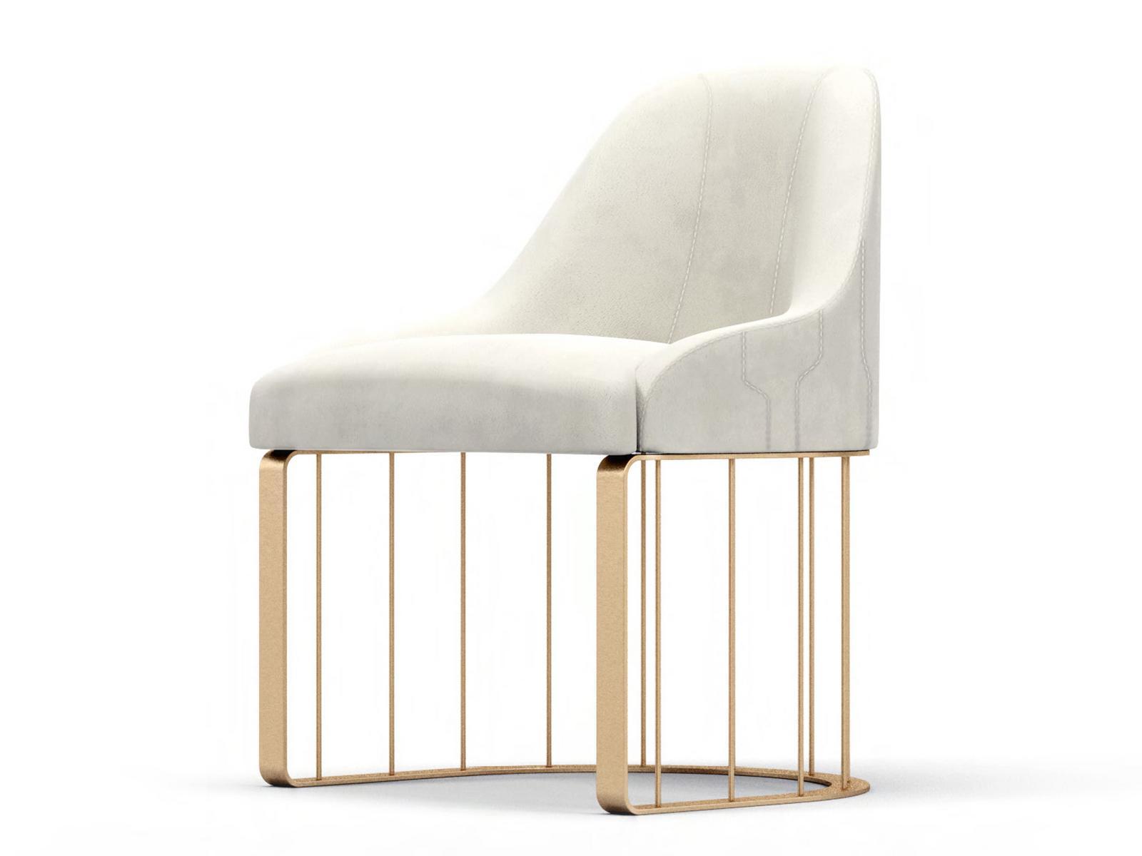 VITTORIA Upholstered leather chair