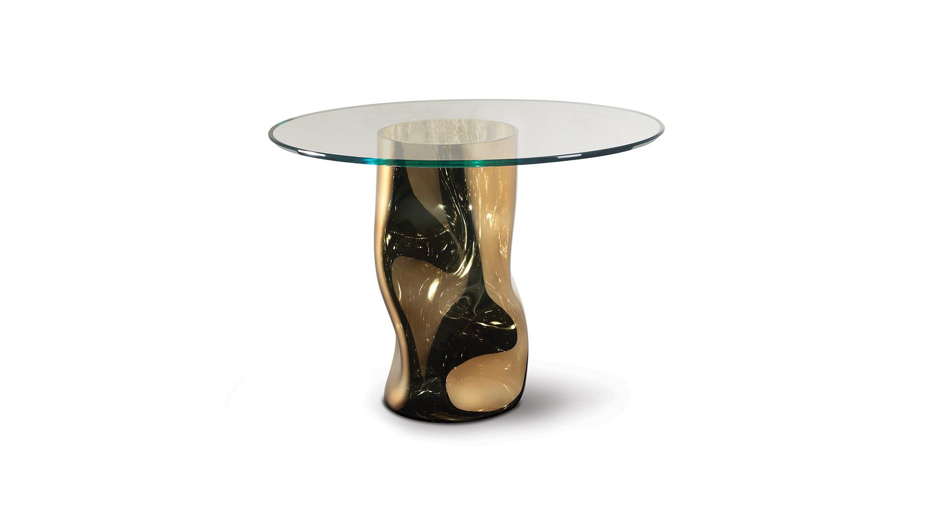 DANDOLO Round glass coffee table