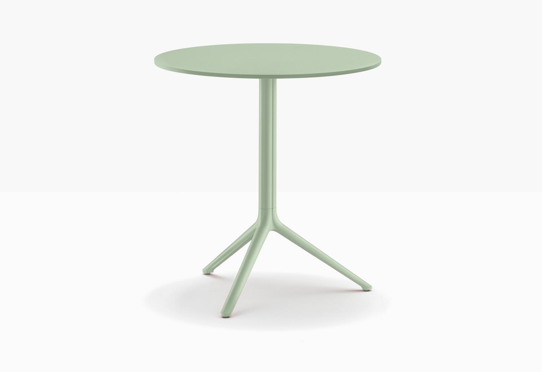 ELLIOT 5470 Round aluminium table with 4-star base