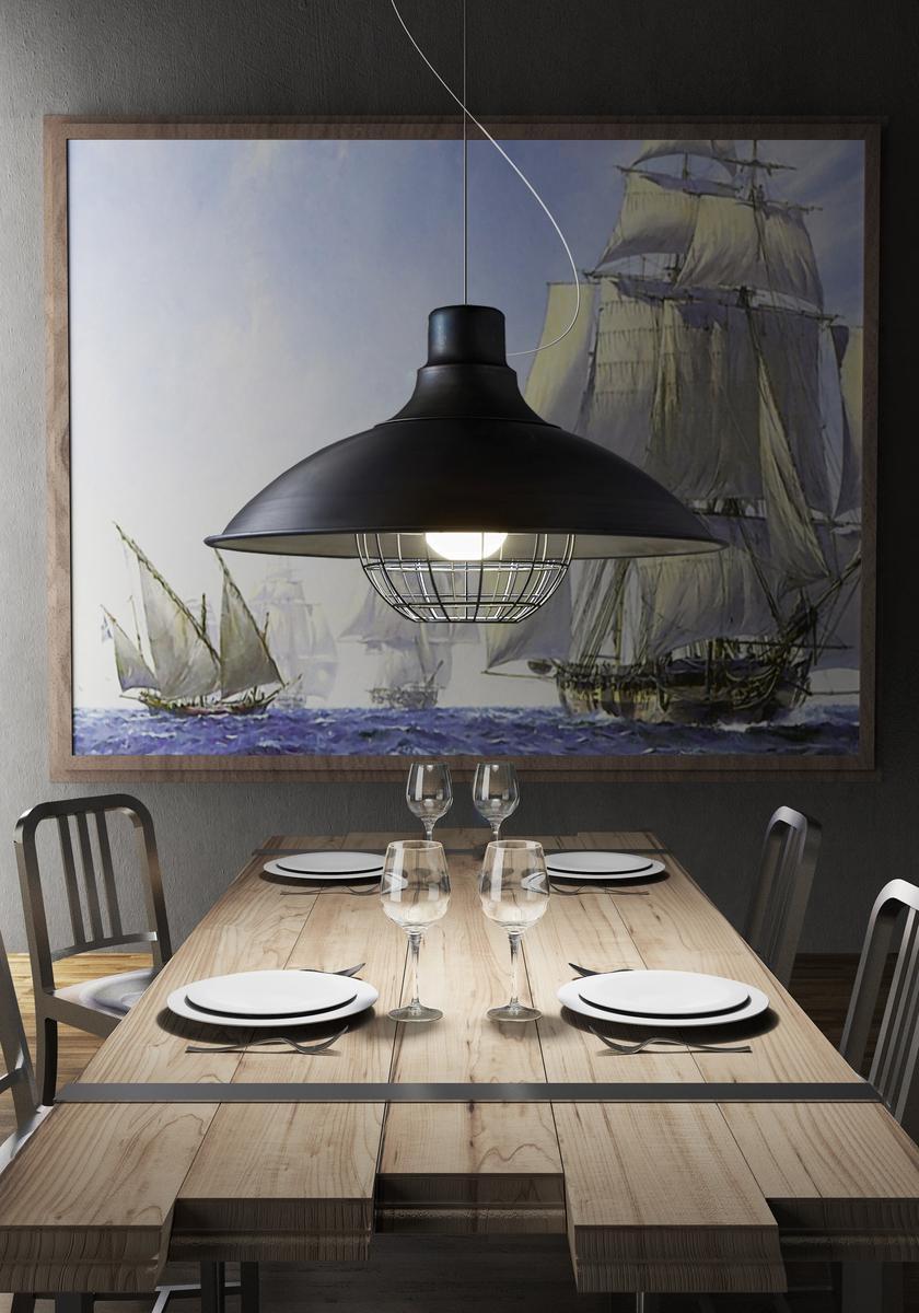 OFFICINA Direct light iron pendant lamp