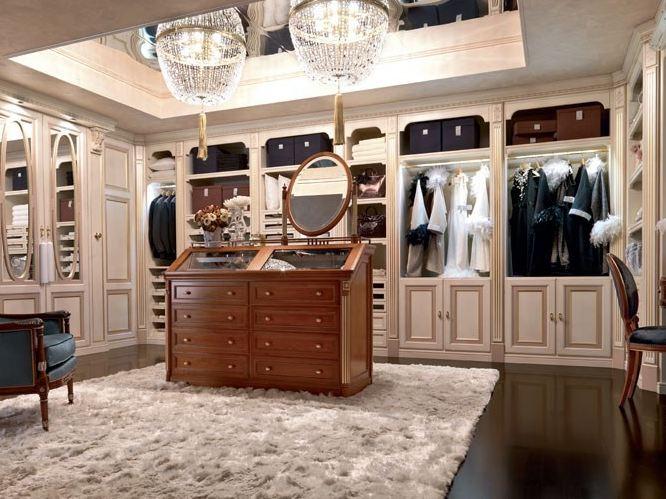 ROMANZA Custom wooden walk-in wardrobe