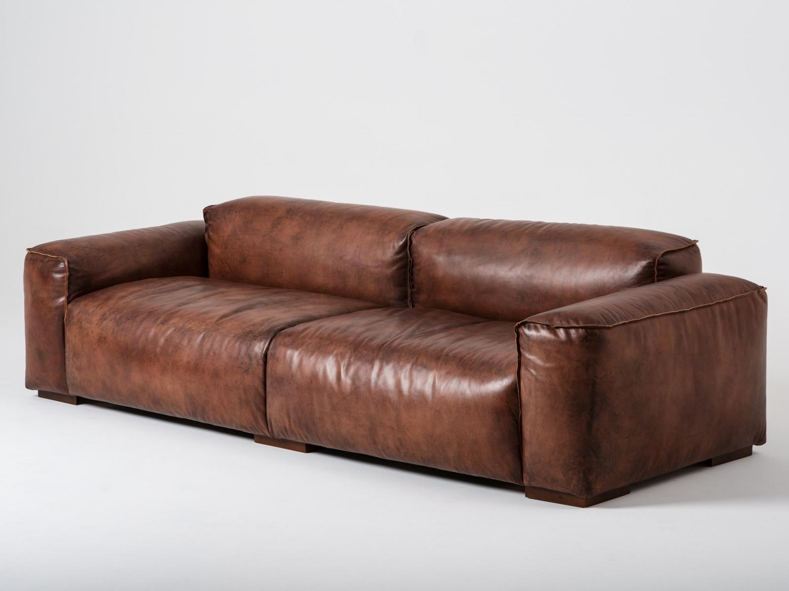 LAZY 3 seater leather sofa
