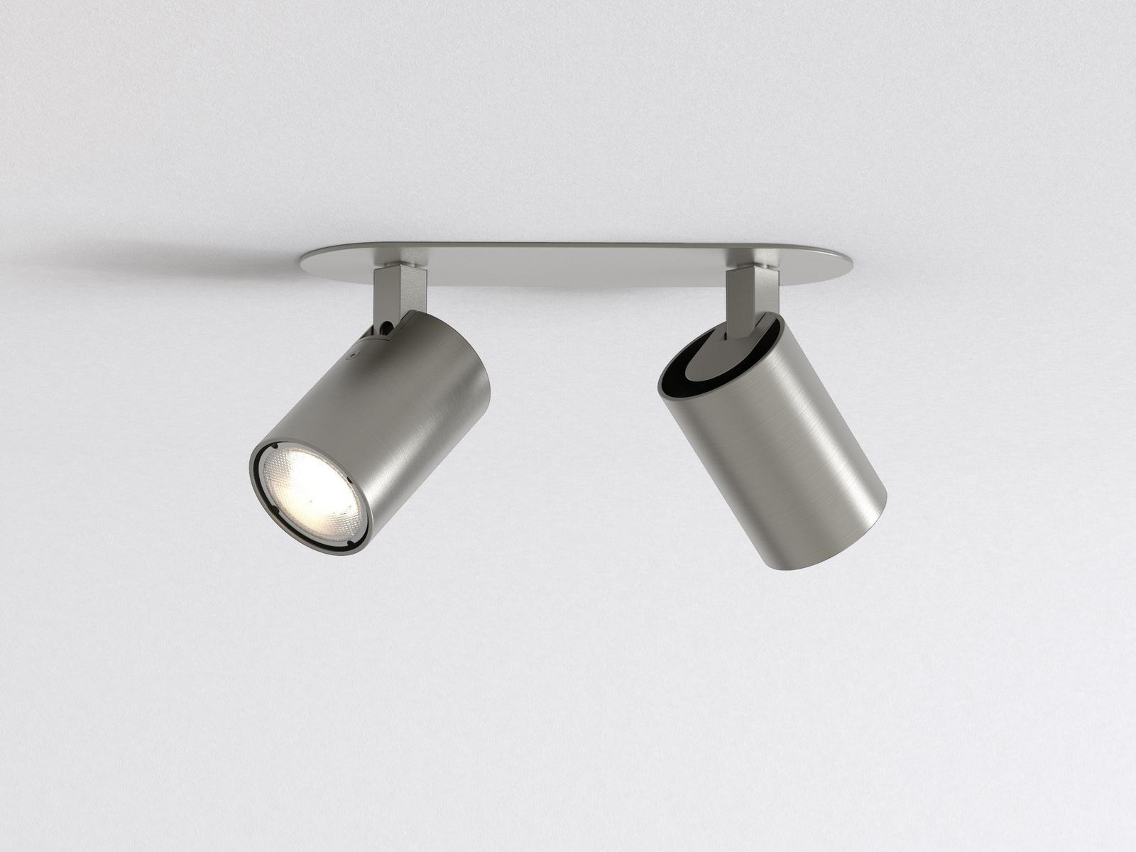 ASCOLI TWIN RECESSED LED adjustable round metal spotlight