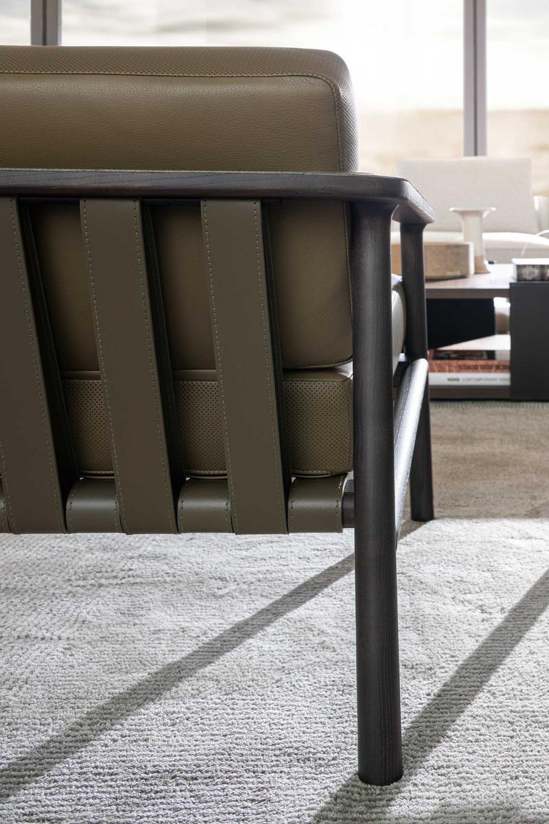 GILLIS Ergonomic fabric armchair with armrests