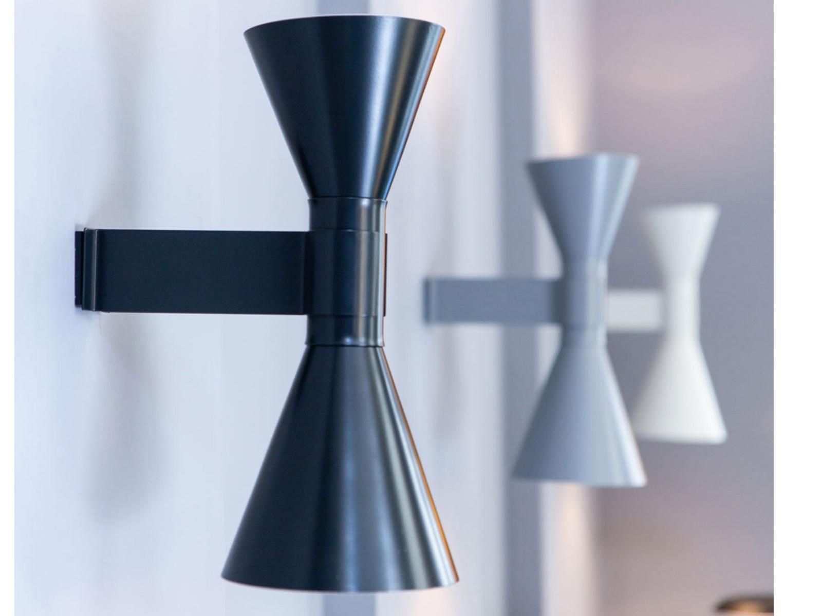 APPLIQUE DE MARSEILLE Direct-indirect light aluminium wall light