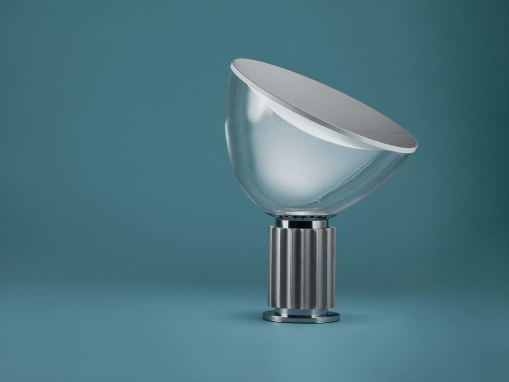 TACCIA SMALL LED indirect light glass and aluminium table lamp TACCIA SMALL LED indirect light glass and aluminium table lamp