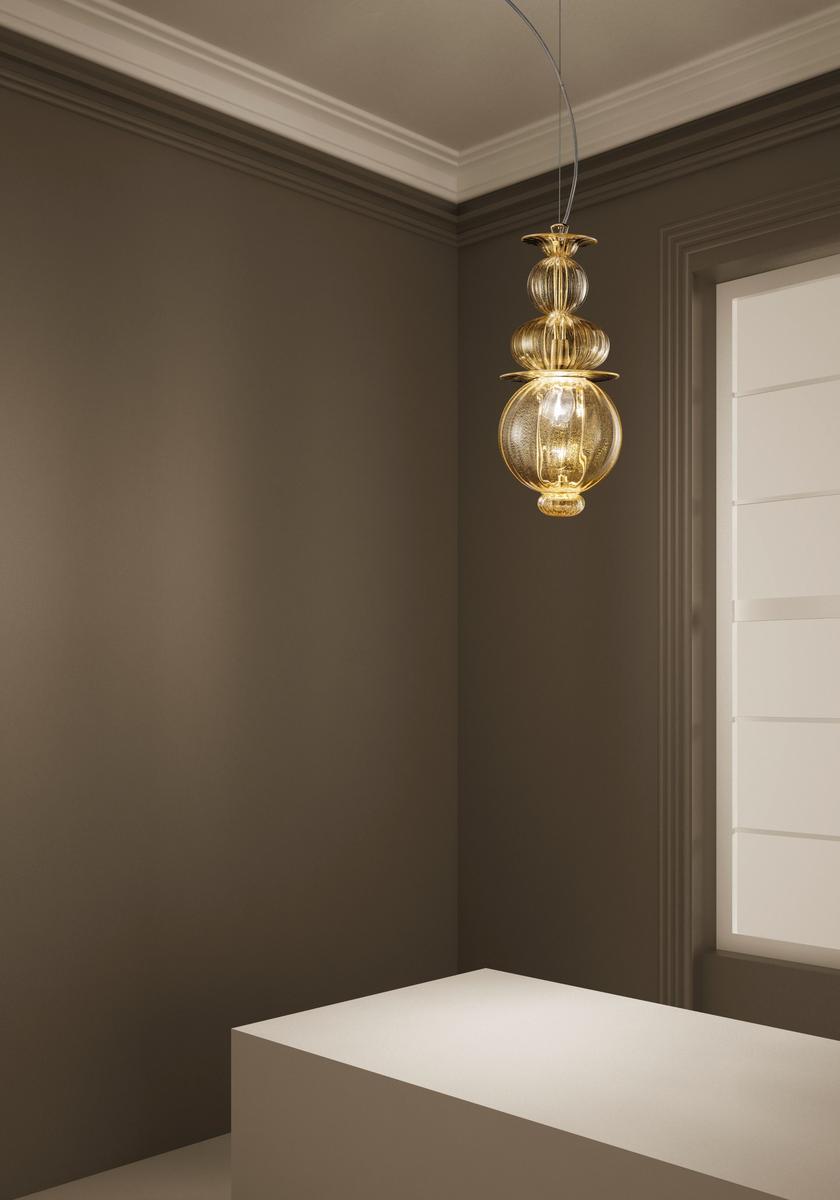 IGLOO Blown glass pendant lamp
