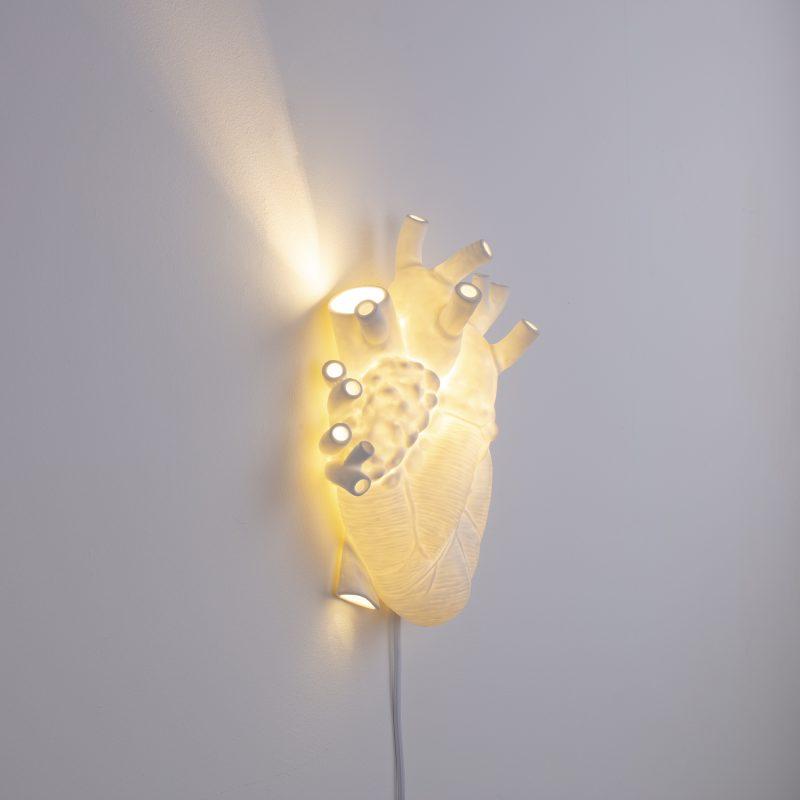 HEART LAMP Porcelain wall lamp