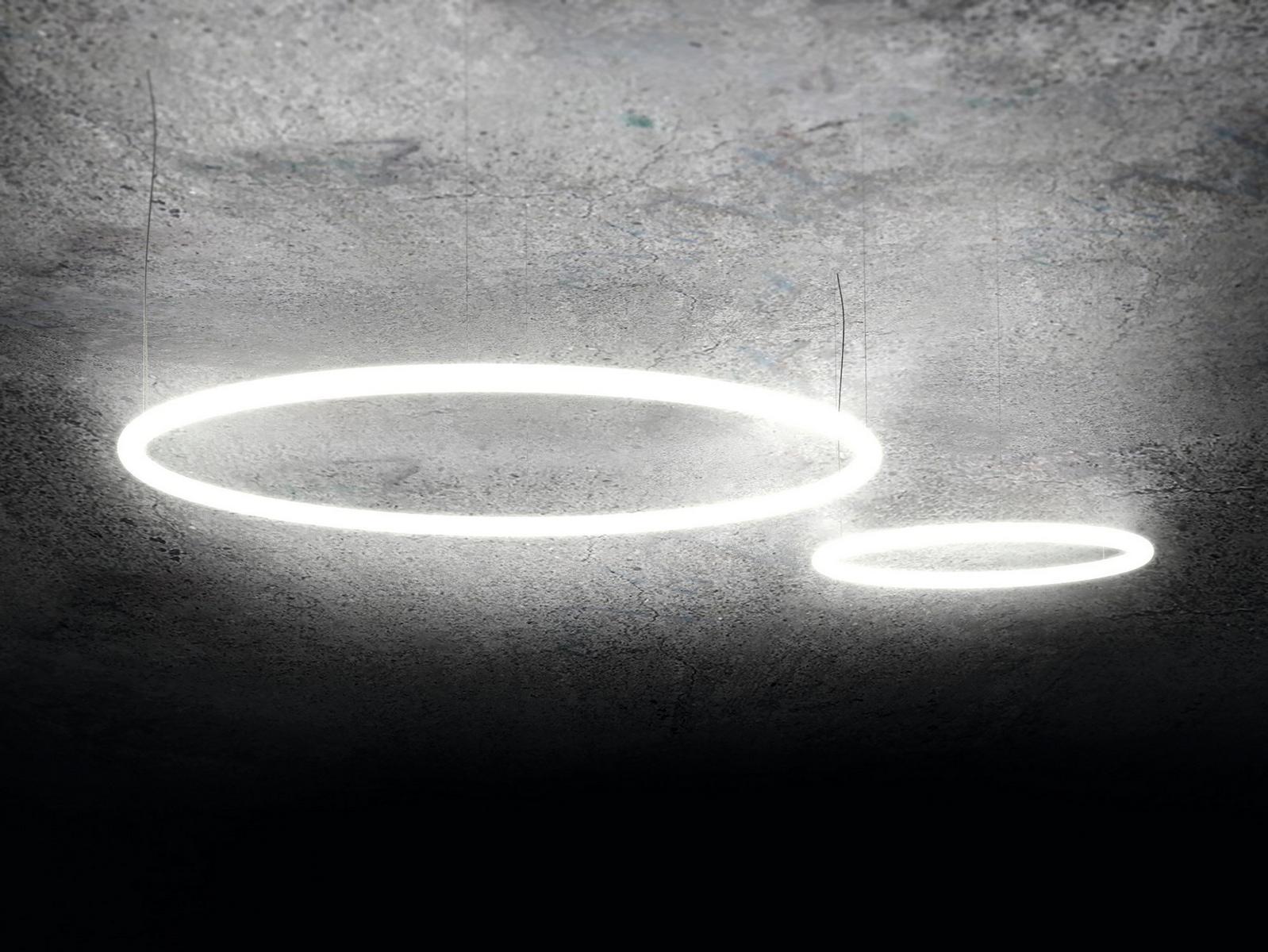 ALPHABET OF LIGHT CIRCULAR LED methacrylate pendant lamp