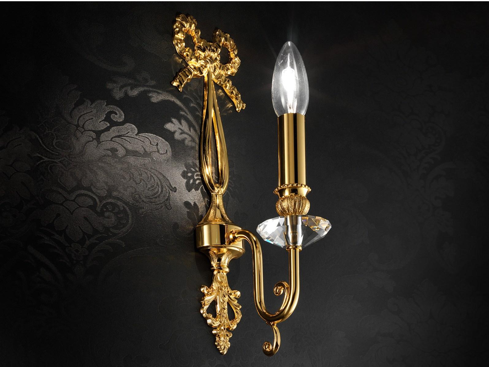 BRASS & SPOTS VE 1079 A1/A2 Incandescent brass wall lamp