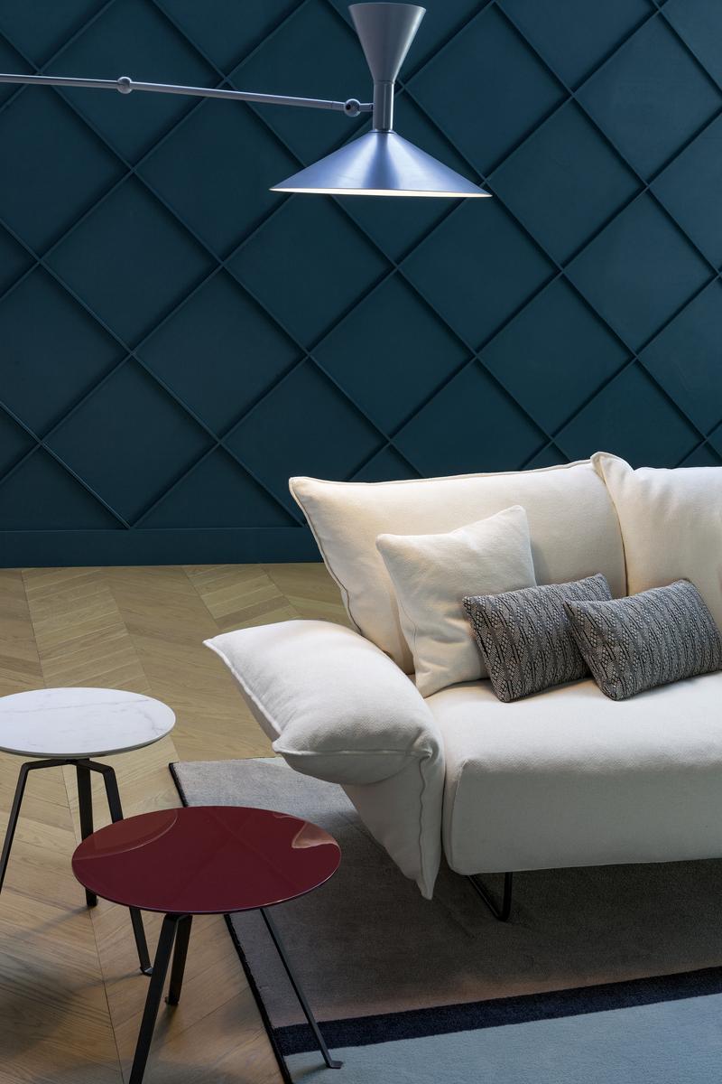 MADAME C. Modular fabric sofa with chaise longue