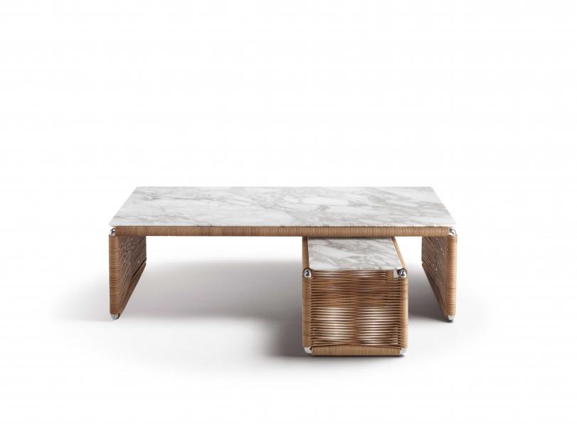 TINDARI Rectangular marble coffee table