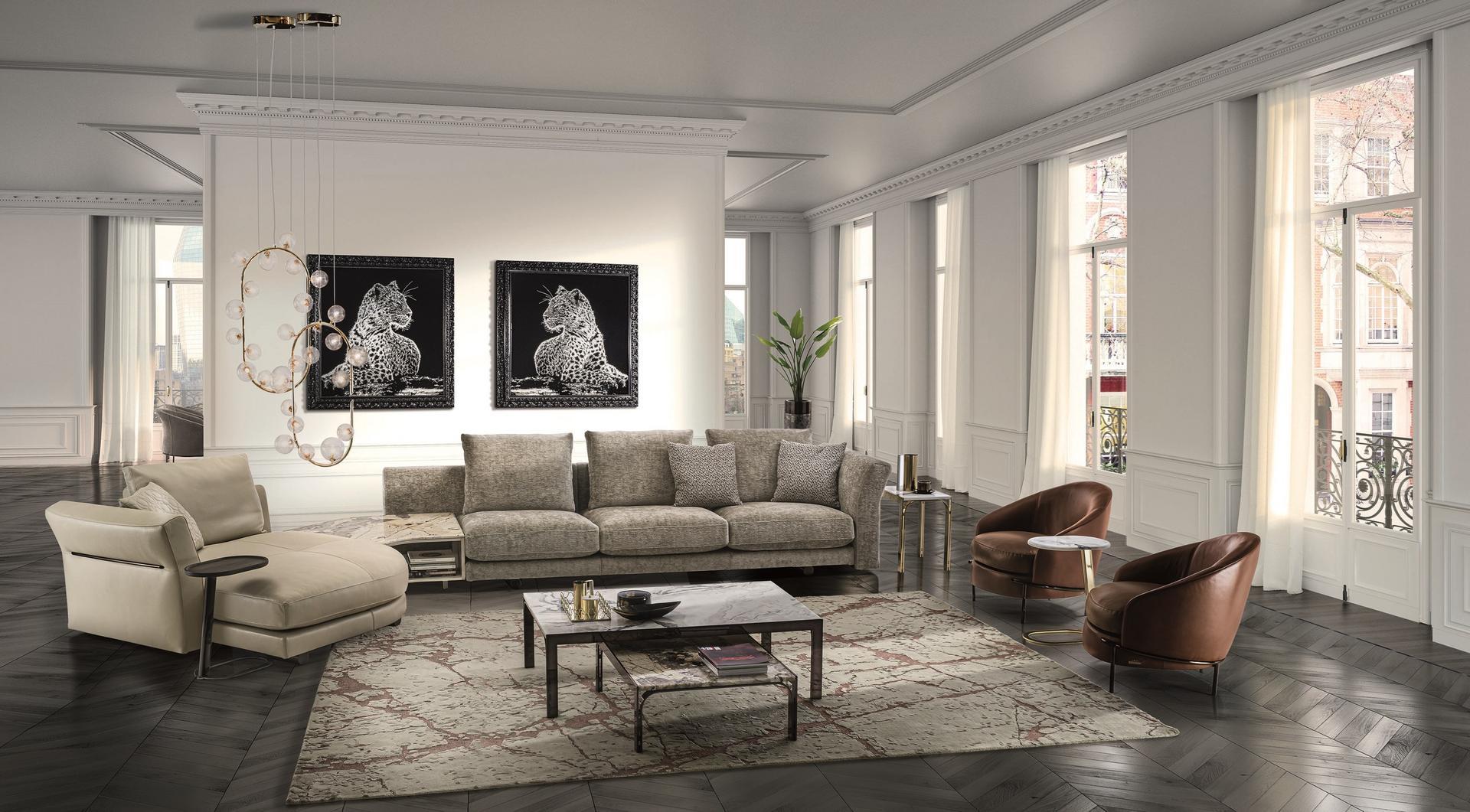 RIVERSIDE Sectional leather sofa