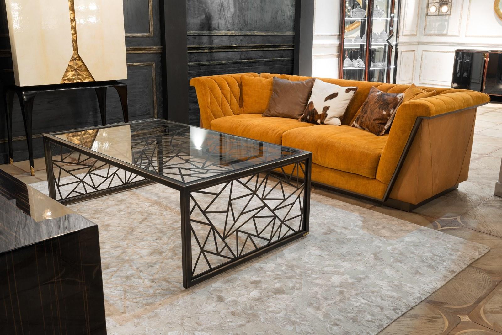 FEDRO 3 seater fabric and leather sofa