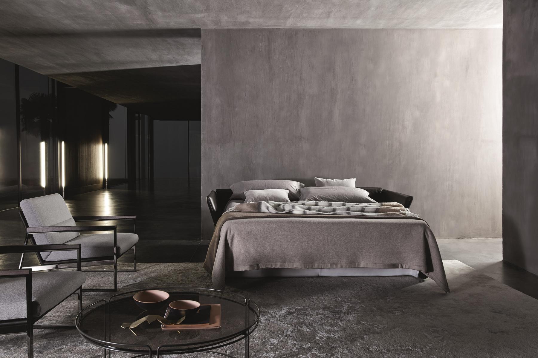 KANAHA Bed with upholstered headboard