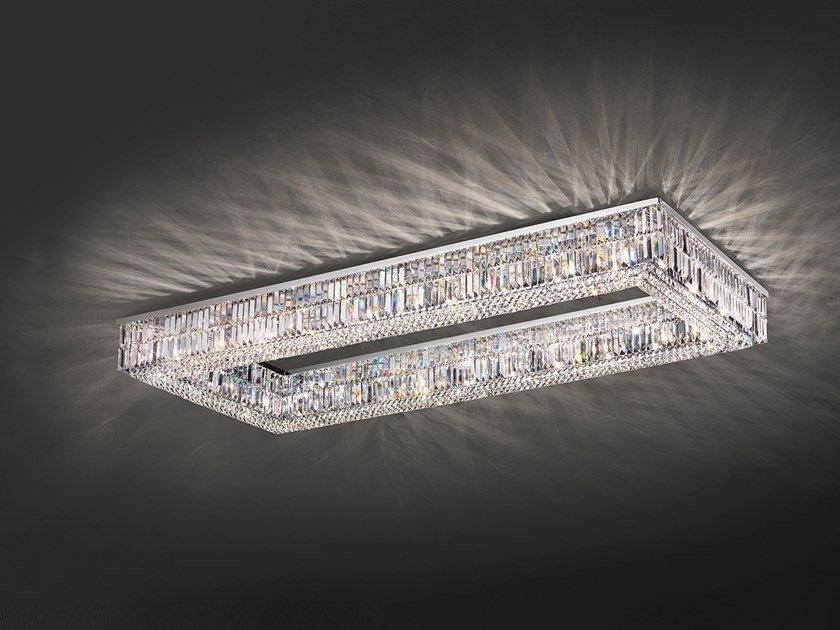 IMPERO & DECO VE 760 PL RC Incandescent metal ceiling lamp with crystals