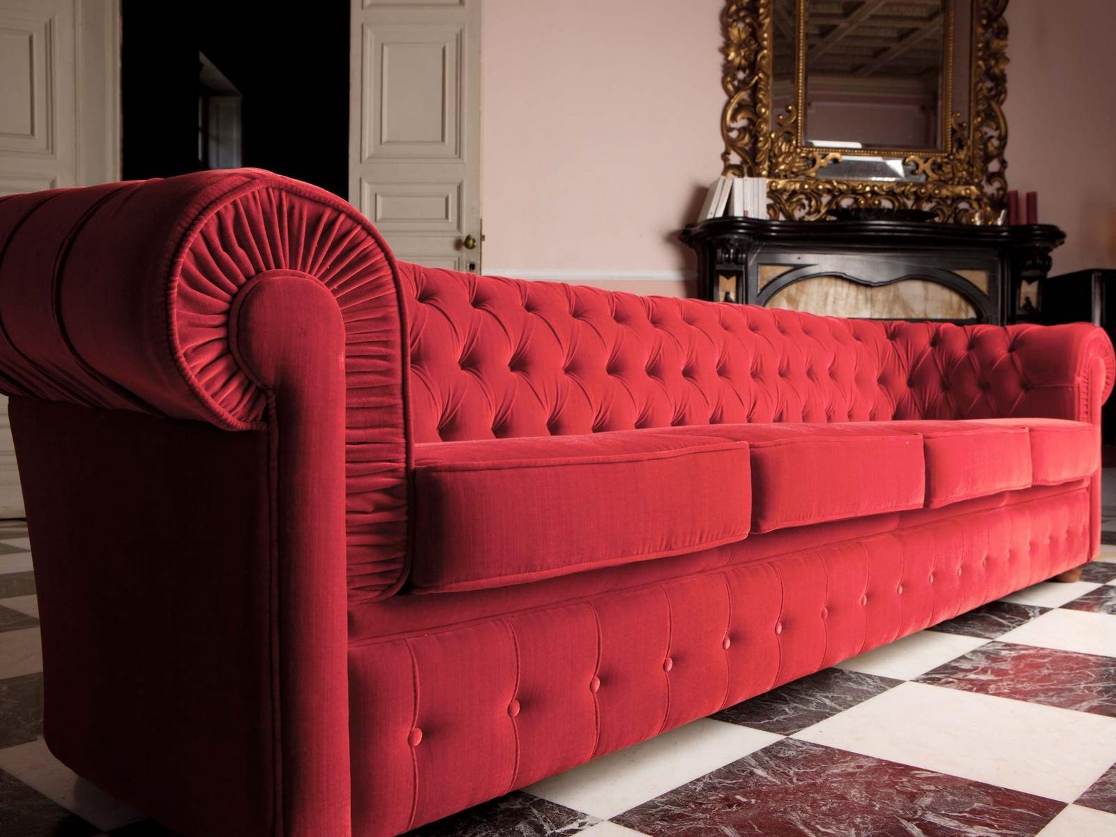 800 Tufted 4 seater fabric sofa bed