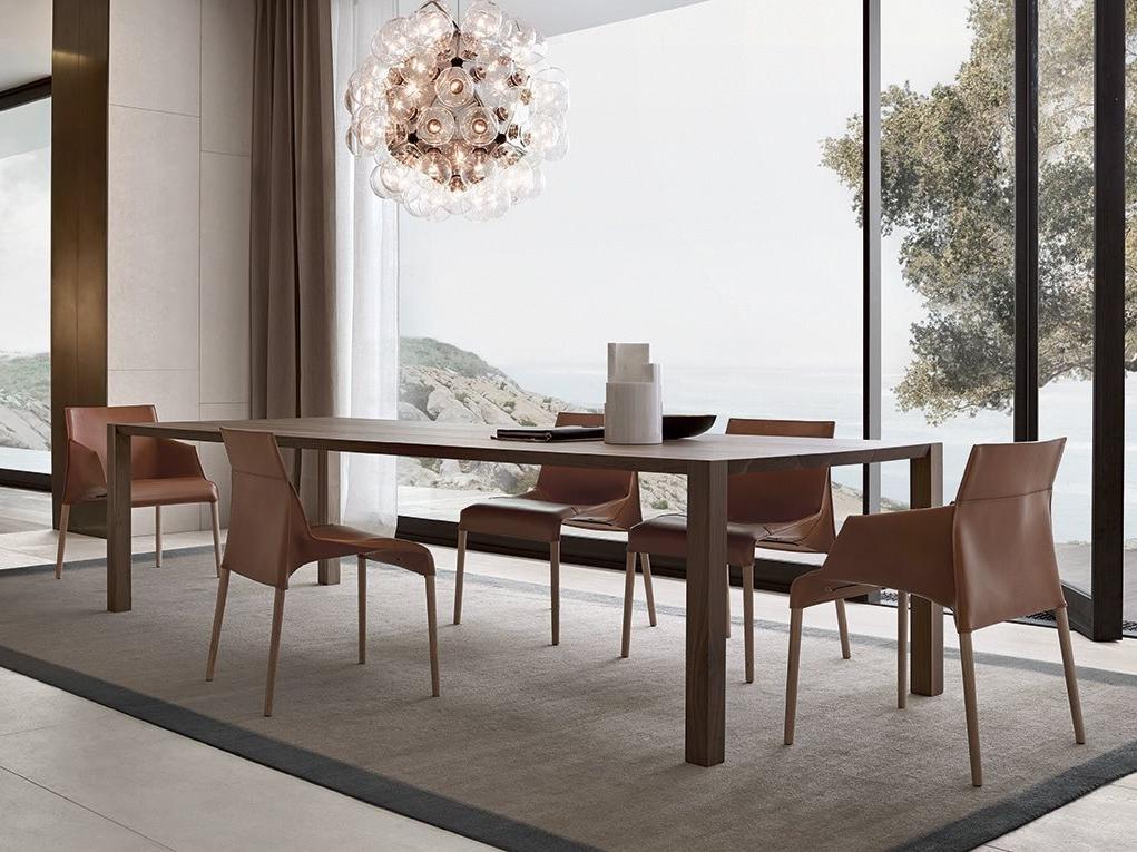 BLADE Rectangular walnut table