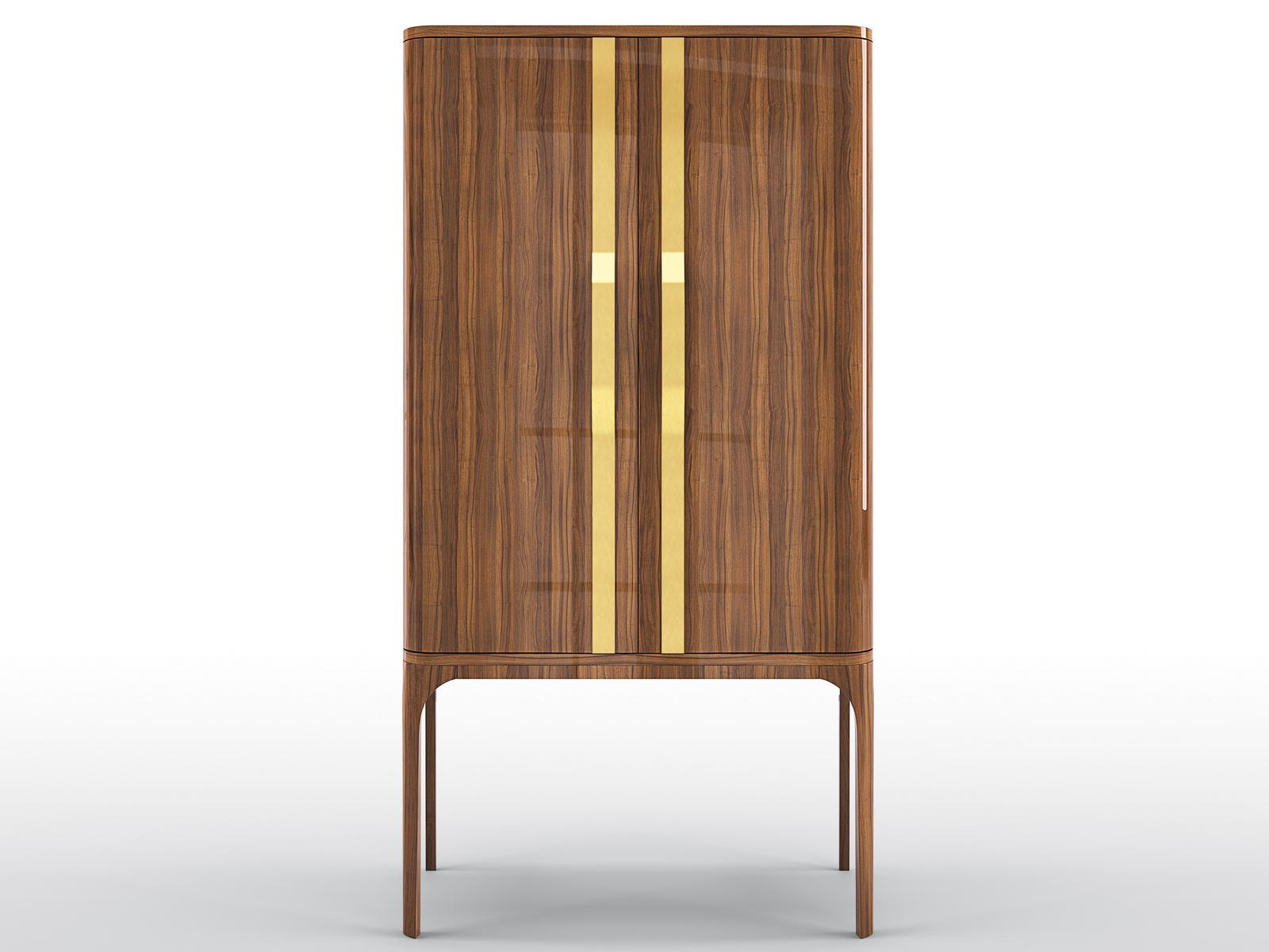 VENUS Walnut highboard with doors