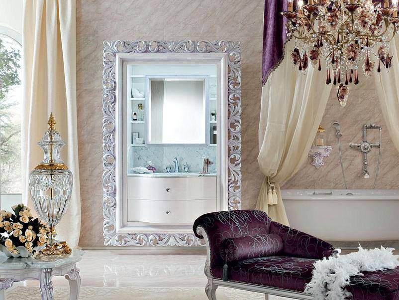 13698 Wall-mounted vanity unit with drawers with mirror