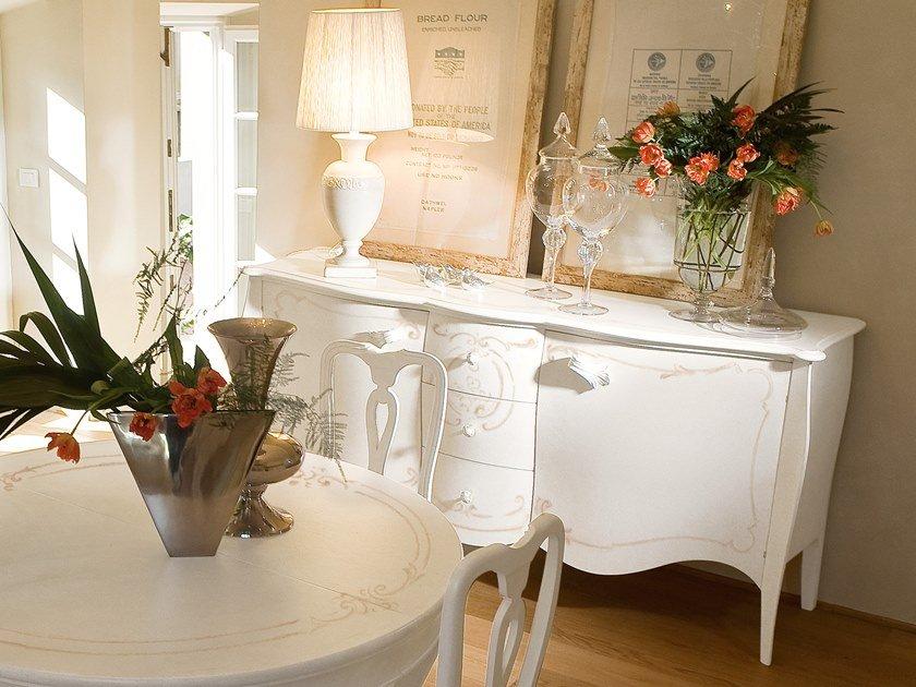 SOGNI D'AMORE Wooden sideboard with flap doors with drawers
