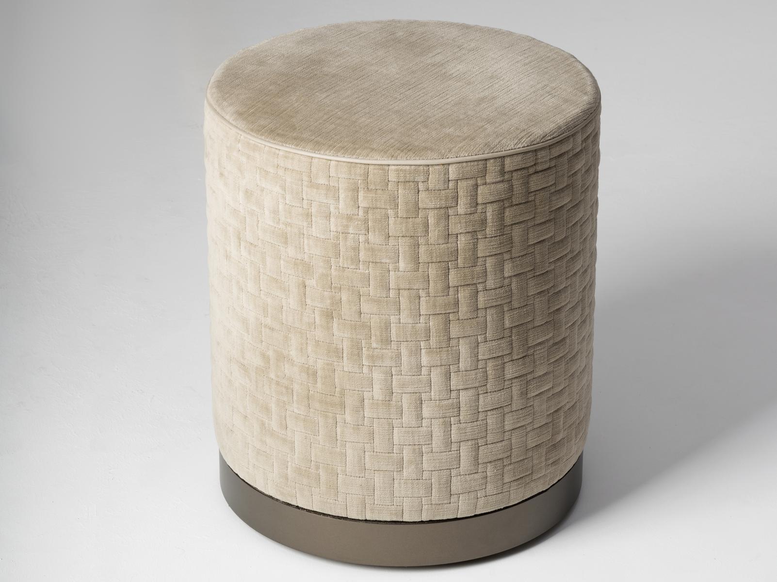 LA PARIGINA Round fabric pouf