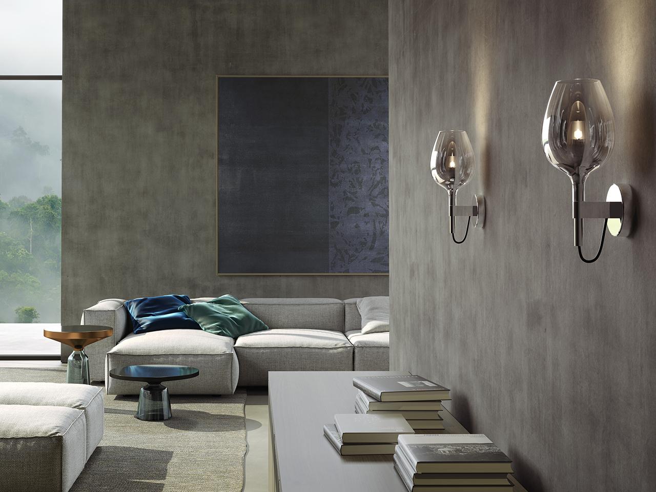 ROSÈ 3050/AP1 LED blown glass wall lamp